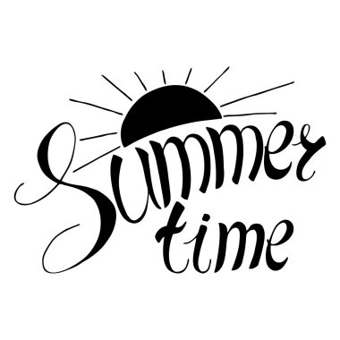 Calligraphy inscription 'Summer time'.