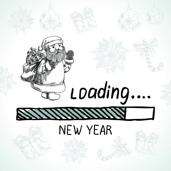 New year is loading — Stock Vector