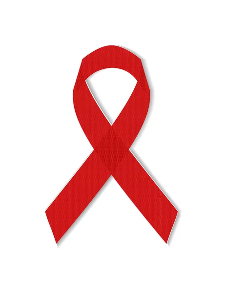 World AIDS Day. Red ribbon. — Stock Vector