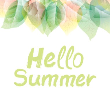 Summer Mockup Templates with summer leaves
