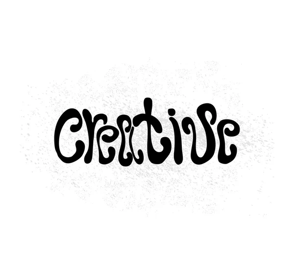 Inscription "Créatif". Art Lettrage dessiné à la main . — Image vectorielle