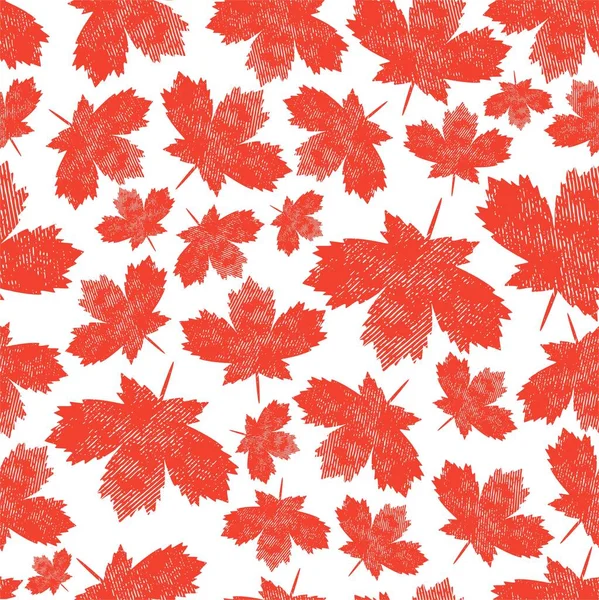 Modèle Abstrait Sans Couture Avec Maple Leaf — Image vectorielle