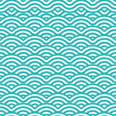 Tosca ve beyaz renkli Japon dalgaları pürüzsüz arka plan