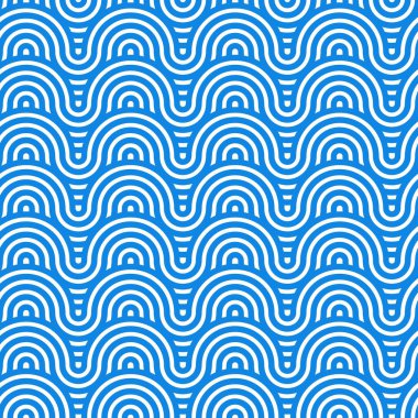 Japon dalgaları arkaplanda mavi ve beyaz renkler var.