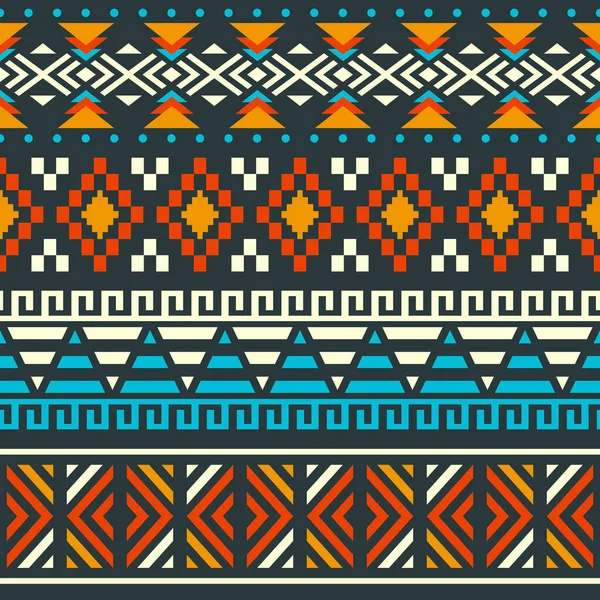 Padrão Sem Emenda Étnica Estilo Nativo Design Popular Padrão Tribal — Vetor de Stock