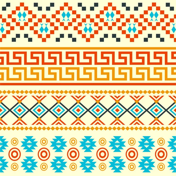 Patrón Étnico Sin Costuras Estilo Nativo Diseño Popular Patrón Tribal — Vector de stock