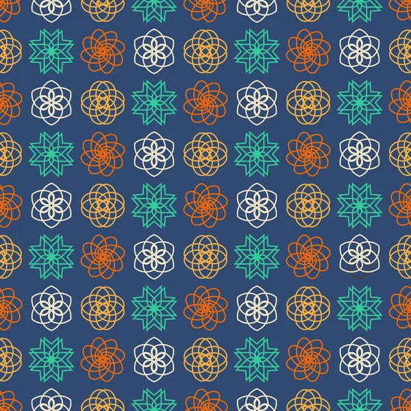 Геометрический Бесшовный Шаблон Абстрактный Геометрический Шестиугольный Графический Дизайн — стоковый вектор
