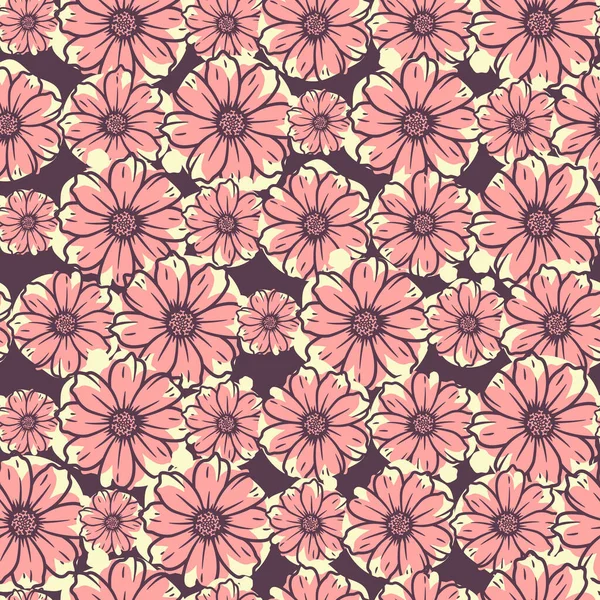 Abstrakte Florale Nahtlose Muster Hintergrund Floraler Hintergrund Pastellfarben — Stockvektor