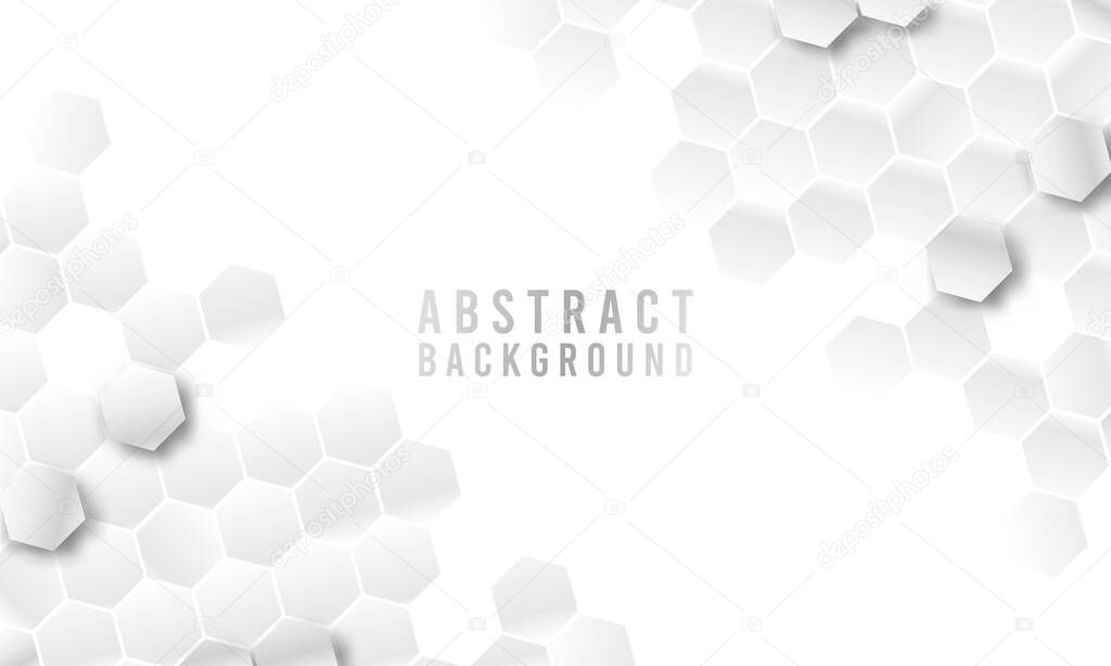 Abstract Geometric Shape Hexagon Background, Geometric Abstract Background With Hexagons