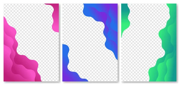 Modern Fluid Gradient Colors Abstrakt Bakgrund Collection Abstrakt Design Mall — Stock vektor