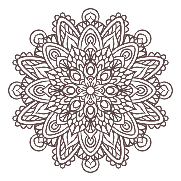 Patrón Ornamento Redondo Mandala Patrón Decorativo Estilo Oriental Elementos Decorativos — Archivo Imágenes Vectoriales