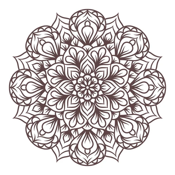 Mandala Ronde Motif Ornement Motif Décoratif Style Oriental Éléments Décoratifs — Image vectorielle