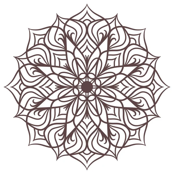 Mandala Ronde Motif Ornement Motif Décoratif Style Oriental Éléments Décoratifs — Image vectorielle