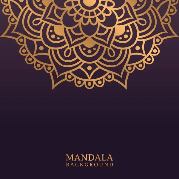 Fond Mandala Luxe Avec Arabesque Doré Ornement Vectoriel Oriental Modèle — Image vectorielle