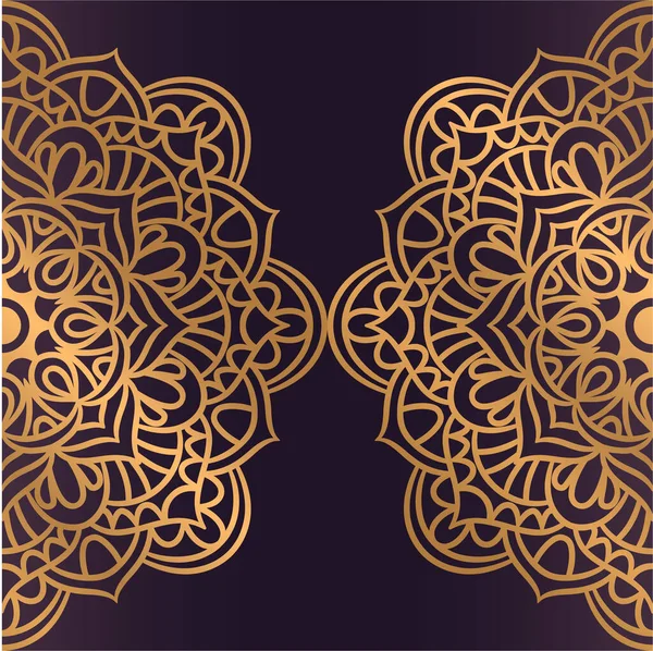 Luxus Mandala Hintergrund Mit Goldener Arabeske Oriental Vector Ornament Ethnische — Stockvektor