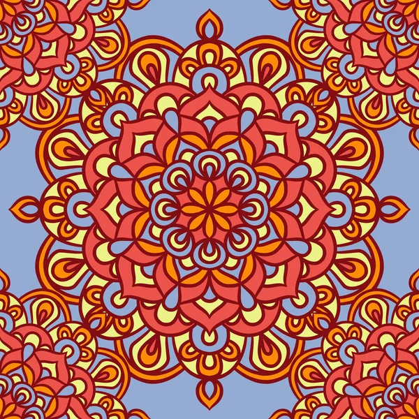 Mandala Ornament Seamless Pattern Ethnic Floral Pattern Vintage Decorative Elements — Stock Vector