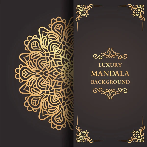 Luxury Mandala Background Golden Arabesque Decorative Mandala Luxury Ornament Template — Stock Vector