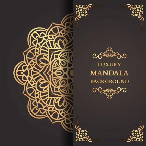 Luxury Mandala Background Golden Arabesque Decorative Mandala Luxury Ornament Template — Stock Vector