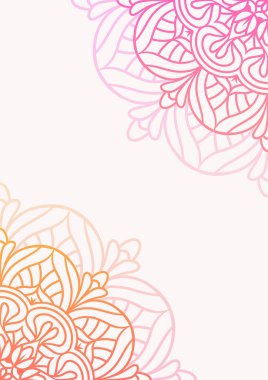 Eğilimli Continental retro mandala arka planı. Mandala yuvarlak süs arka planı