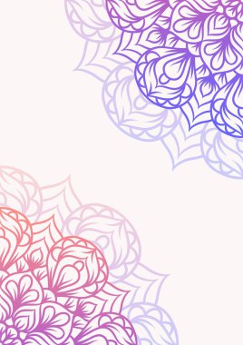 Eğilimli Continental retro mandala arka planı. Mandala yuvarlak süs arka planı