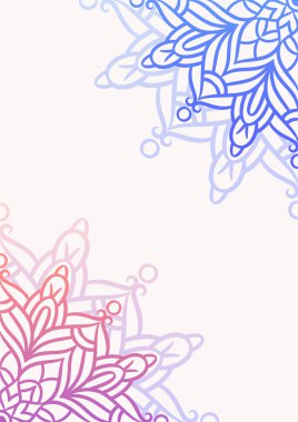 Eğilimli Continental retro mandala arka planı. Mandala yuvarlak süs arka planı