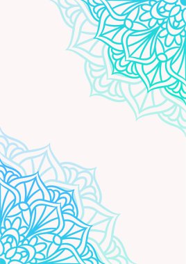 Eğilimli Continental retro mandala arka planı. Mandala yuvarlak süs arka planı