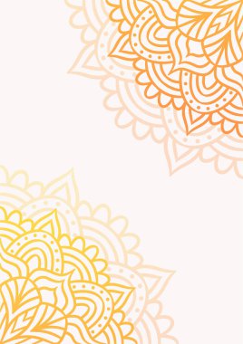 Mandala yuvarlak arkaplan ve gradyan. Mandala retro arkaplanı