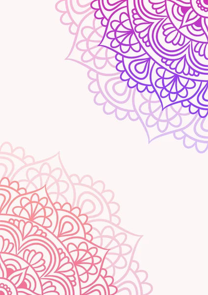 Eğilimli Continental retro mandala arka planı. Mandala yuvarlak süs arka planı