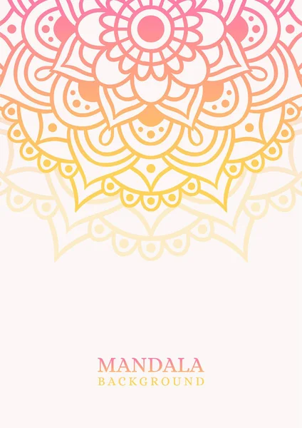 Mandala Ornament Background Gradient Mandala Retro Background — Stock Vector