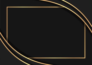 Altın çizgileri olan lüks koyu soyut arkaplan, üst üste binen katmanlı lüks arkaplan tasarımı