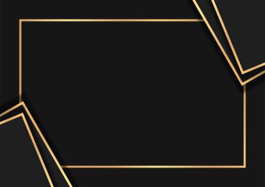Altın çizgileri olan lüks koyu soyut arkaplan, üst üste binen katmanlı lüks arkaplan tasarımı