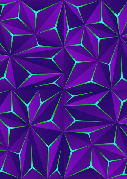 Abstrakt Mörk Polygon Bakgrund Med Ljuseffekt Modern Geometrisk Bakgrund — Stock vektor