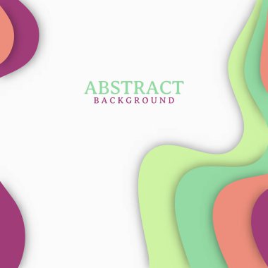 Dalgalı şekilli soyut modern arkaplan tasarımı. Geometrik şekilli modern tasarım arka planı