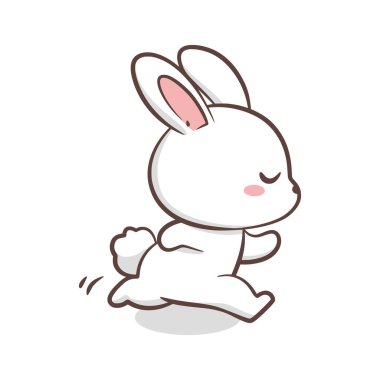 Hareket çizgileriyle koşan bir tavşanın dinamik bir çizimi. Hız, çeviklik ya da oyuncu tasarımlardaki hedefleri kovalama kavramları için en iyisi.