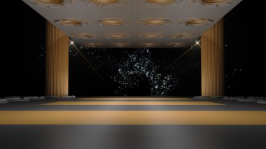 Alan çevre, characters.3d renderin, comp için hazır