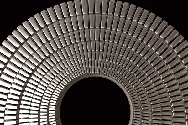 Anéis de metal brilhante fundo abstrato — Fotografia de Stock