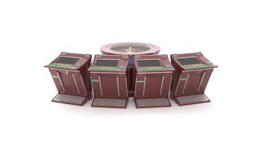 Casino rulet yüksek çözünürlükte 3d render.