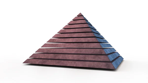 金字塔 3d 渲染 — 图库照片