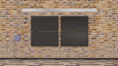 TV ekran 3 d render