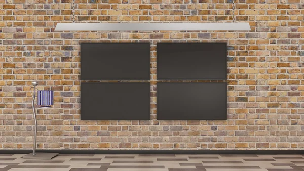 TV ekran 3 d render