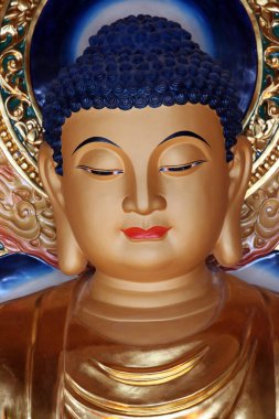 Budist tapınağı. Hırsız Minh Pagoda. Buda heykeli. 