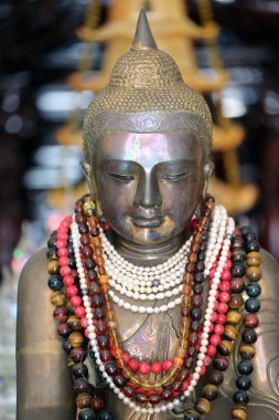 Boncuklu Buda heykeli. Vung Tau. Vietnam. 
