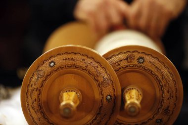 Beth Yaakov Sinagogu. Tevrat parşömenleri. Cenevre. İsviçre. 