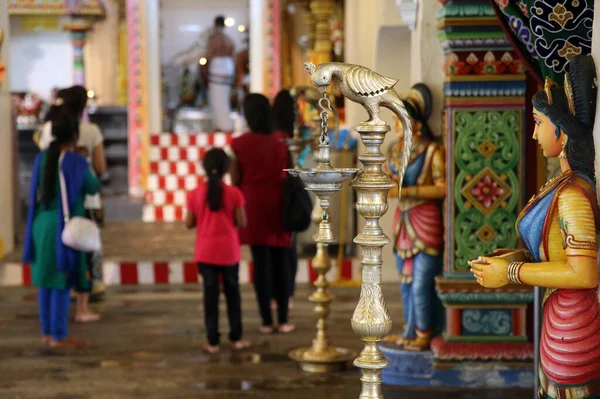 Templo Hindú Sri Mariamman Ceremonia Puja Singapur —  Fotos de Stock