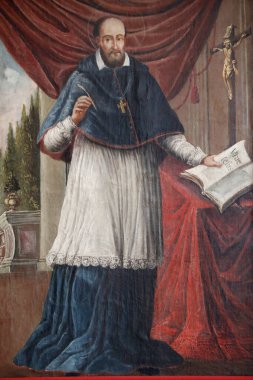 Baroq Şapeli. Aziz Francis de Sales. Saint-Nicolas de Veroce. Fransa. 
