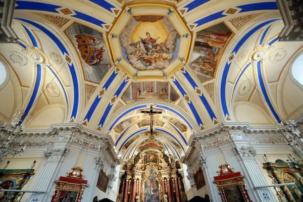 Barokowy Kościół Mikołaja Veroce Życie Świętego Mikołaja Malowanie Francja — Zdjęcie stockowe