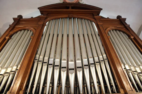 Chiesa Barocca San Gervais Organo Canne Francia — Foto Stock