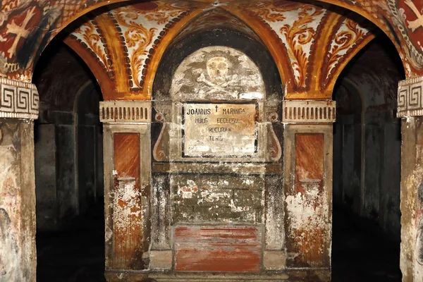 Крипта Церкви Сан Сімеоне Пікколо Стіна Малює Венеція Італія — стокове фото