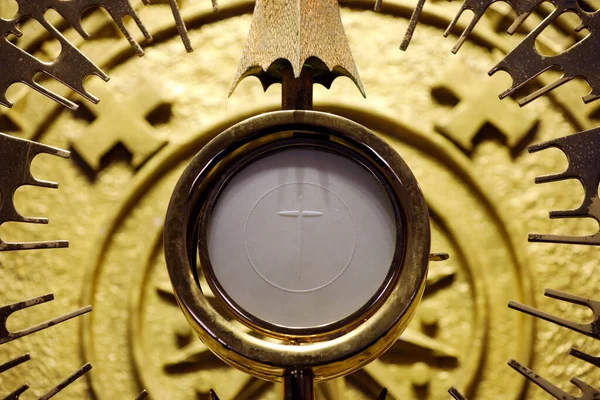 Church Sacred Heart Jesus Nha Tho Tan Dinh Monstrance Adoration — Stock Photo, Image