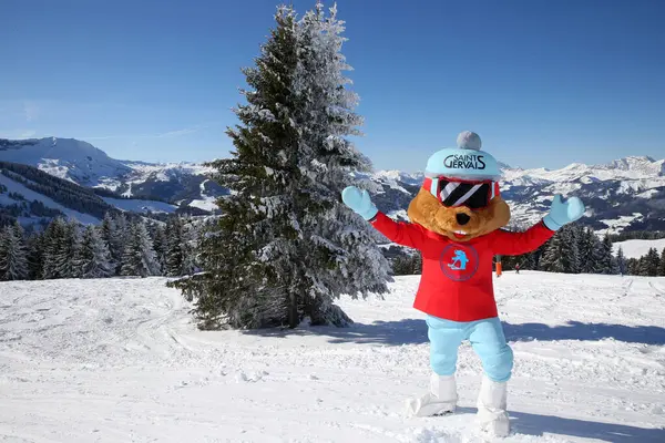 Franse Alpen Charlotte Marmot Mascotte Van Saint Gervais Mont Blanc — Stockfoto